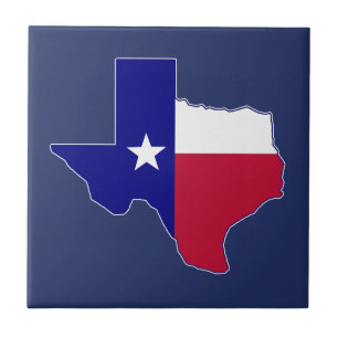 Texas-Flaggen-Karte Fliese