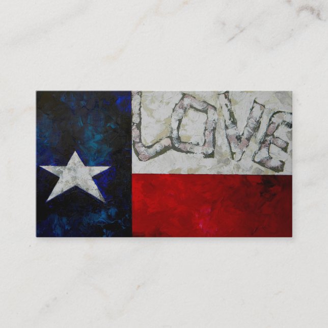 Texas-Flaggen-Visitenkarte Visitenkarte (Vorderseite)