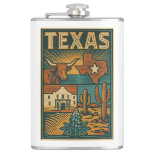Texas Flask - Stabloser Stahlbehälter Flachmann