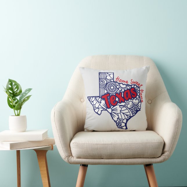 Texas Floral Doodles Kissen (Stuhl )