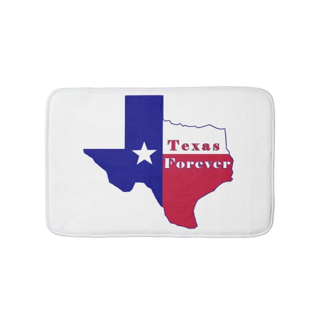 Texas Forever Flag Karte Badematte (Vorderseite)