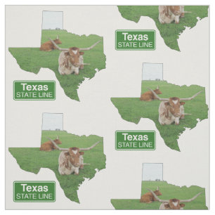 Texas-Form mit langgestreckter Staat-Linie, Zeiche Stoff