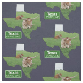 Texas-Form mit langgestreckter Staat-Linie, Zeiche Stoff