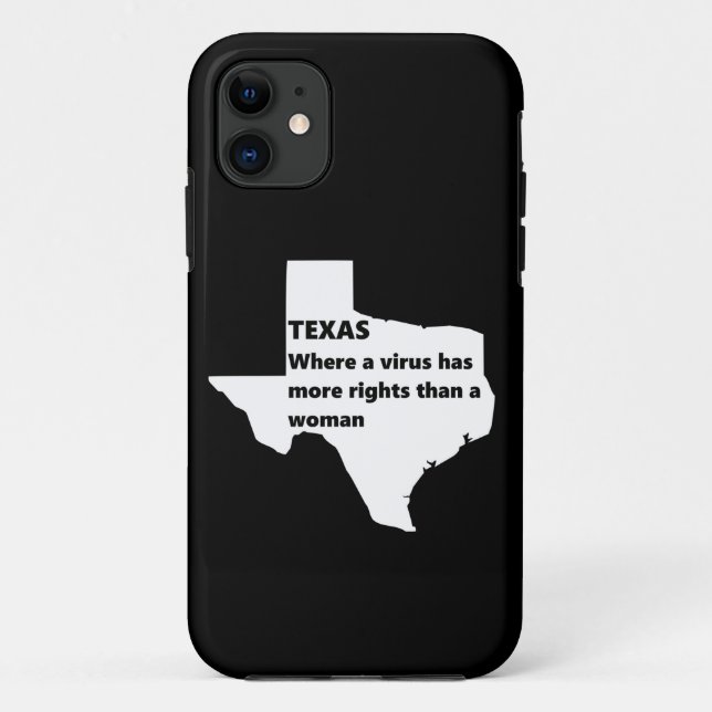 Texas Frauenrechte als weiß Case-Mate iPhone Hülle (Rückseite)