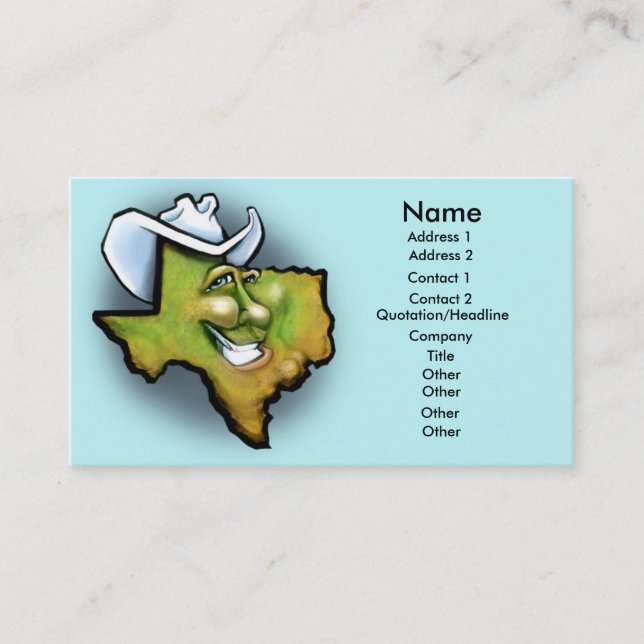 Texas Friendly Card Visitenkarte (Vorderseite)