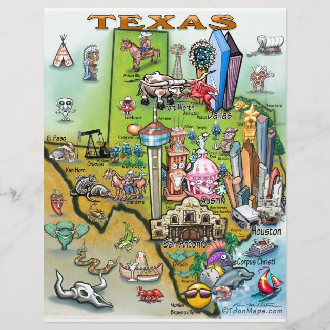 Texas Fun Map (Vorderseite)