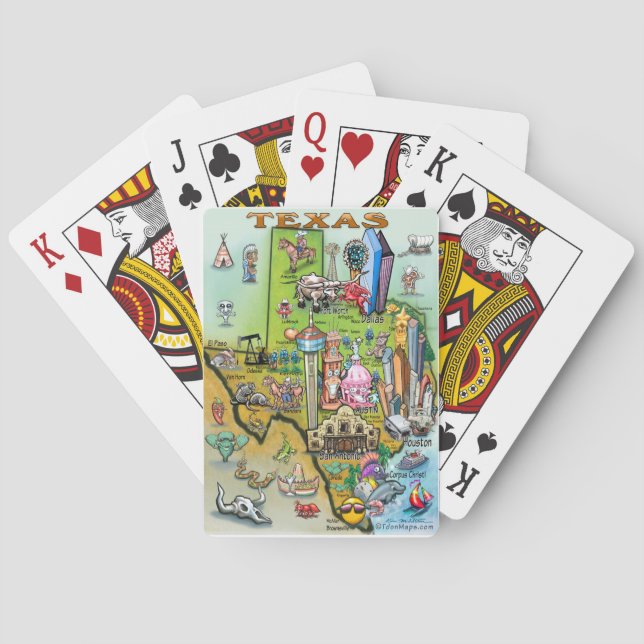 Texas Fun Map Spielkarten (Rückseite)
