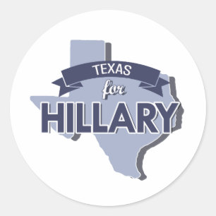 TEXAS FÜR HILLARY - .PNG RUNDER AUFKLEBER