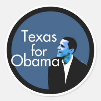Texas für Obama Runder Aufkleber