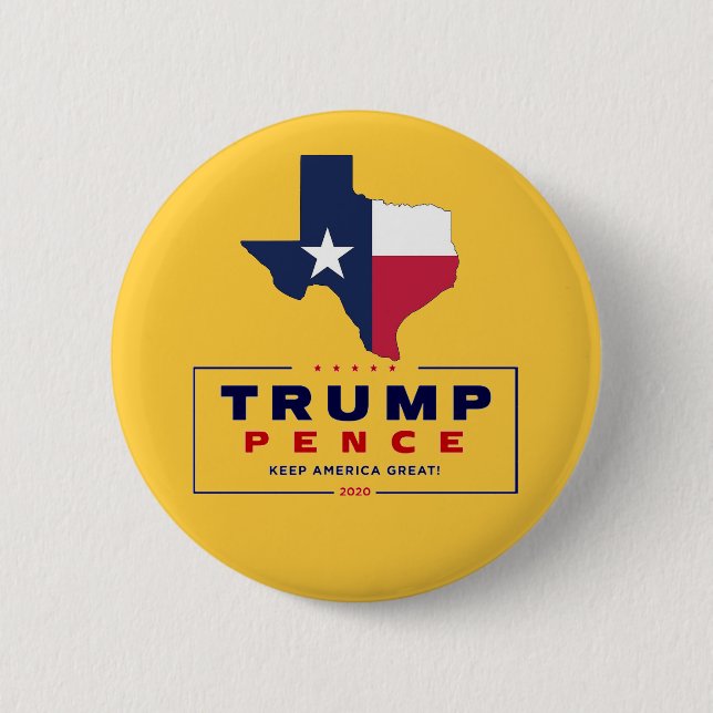 Texas für Trump Pence 2020 Button (Vorderseite)