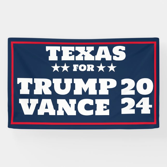Texas für Trump Vance 2024-Banner Banner (Horizontal)