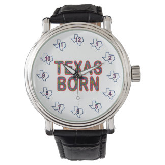 Texas Geboren Bluebonnet Armbanduhr