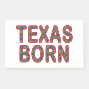 Texas Geboren Bluebonnet Post-it Klebezettel
