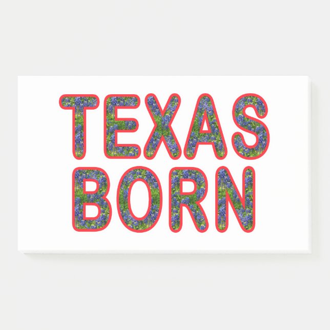Texas Geboren Bluebonnet Post-it Klebezettel (Vorderseite)