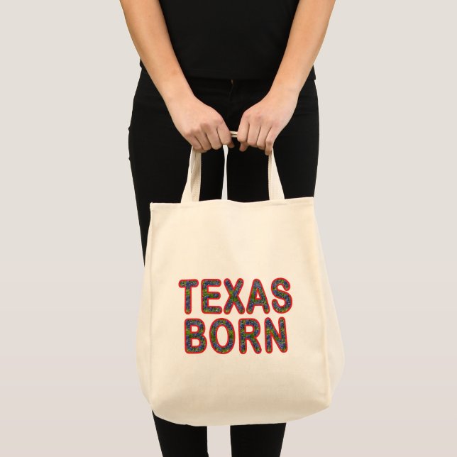 Texas Geboren Bluebonnet Tragetasche (Vorderseite (Produkt))