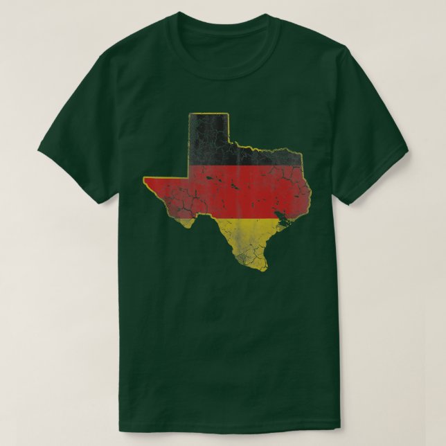 Texas German American Flag Texan Deutschland Deuts T-Shirt (Design vorne)