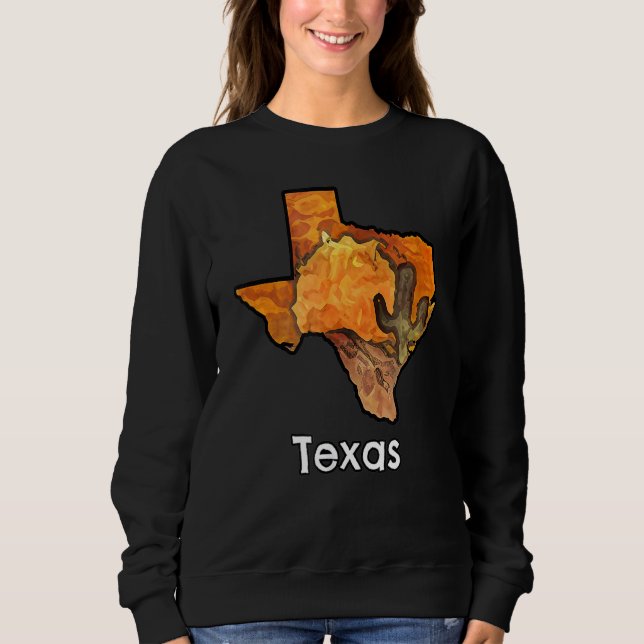 Texas-gestaltete Wüstenlandschaft 2 Sweatshirt (Vorderseite)