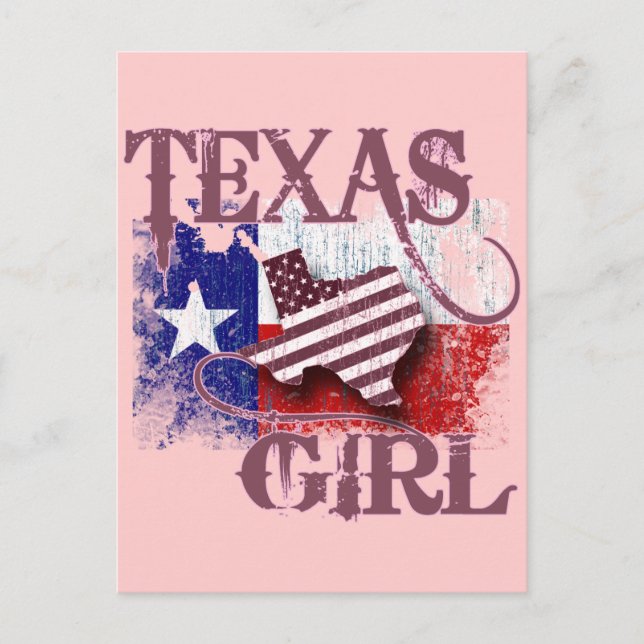TEXAS GIRL POSTKARTE (Vorderseite)