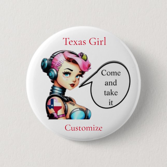 Texas Girl Thunder_Cove Button (Vorderseite)