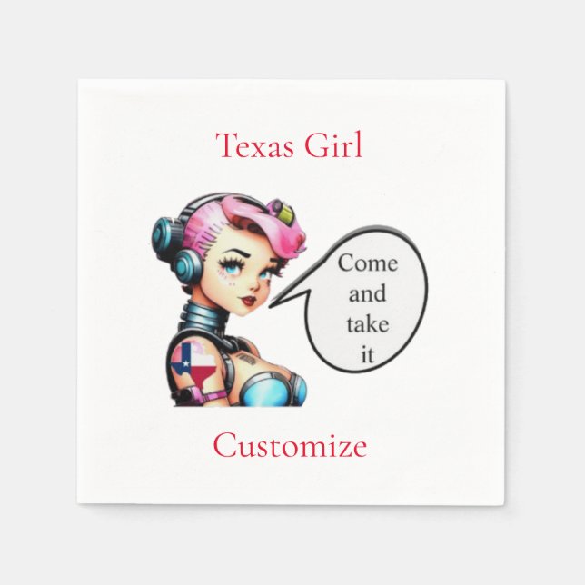 Texas Girl Thunder_Cove Serviette (Vorderseite)