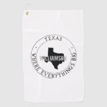 Texas Golf Handtuch Staat Personalisiert