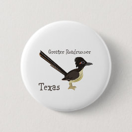 Texas Greater Roadrunner Button