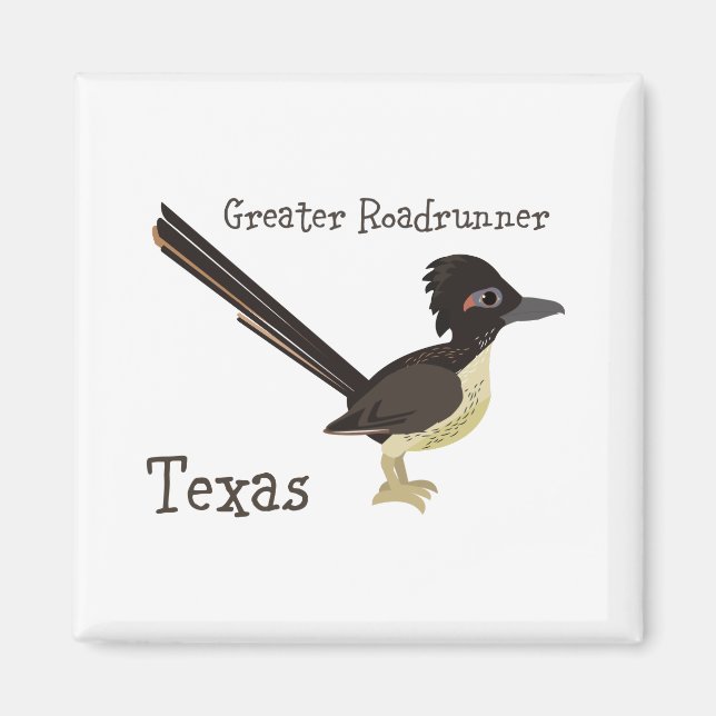 Texas Greater Roadrunner Magnet (Vorne)