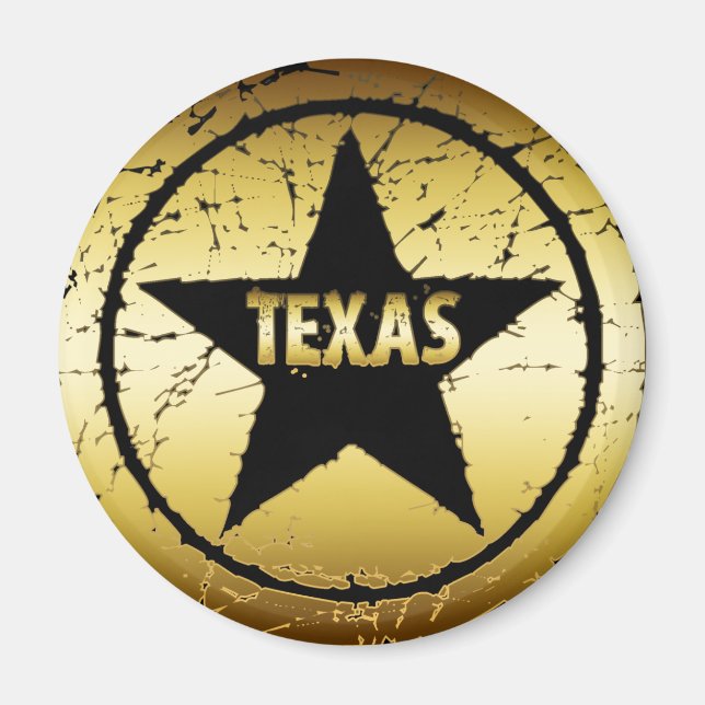 TEXAS GRUNGE STIL STAR MAGNET (Vorne)