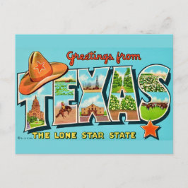 Texas-Gruß Vintage-Postkarte Postkarte