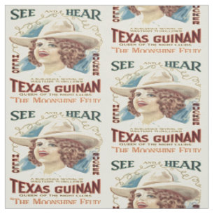 Texas Guinan Cowgirl Singer Western Fabric Stoff
