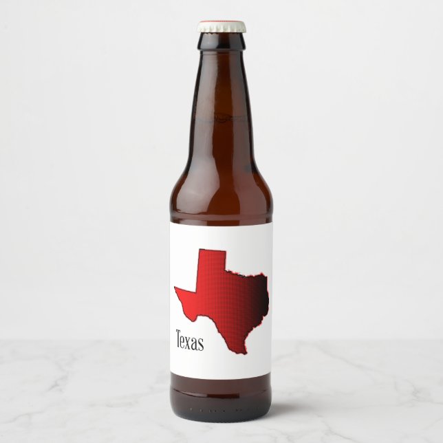 Texas Halftone Bierflaschenetikett (Vorderseite)