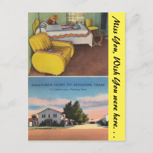 Texas, Hallford's Court, Ft. Stockton Postkarte