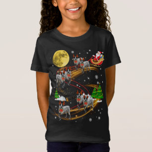Texas Heeler Rentier Weihnachtshunde reiten Santa T-Shirt