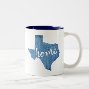 Texas-Heim-Holzmaserung Zweifarbige Tasse