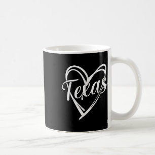 Texas Herzname Design Retro Stil Grafik Männer Wo Kaffeetasse