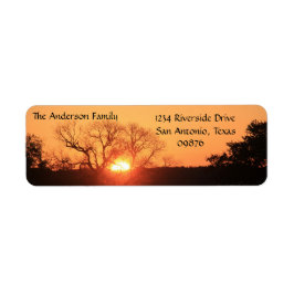 Texas Hill Country Sunrise, Rücksendeadressen-Aufk