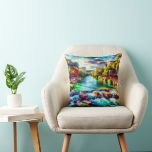 "Texas Hill Country: Tranquil River" Kissen