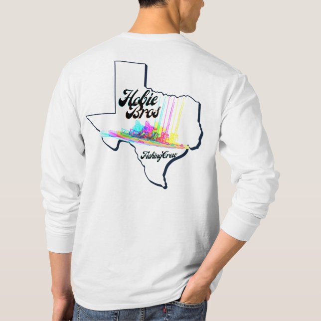 Texas Hobie Bros Langärmel T-Shirt (Rückseite)