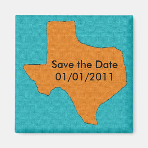 Texas Hochzeit. Speichern Sie das Datumsfenster. Magnet