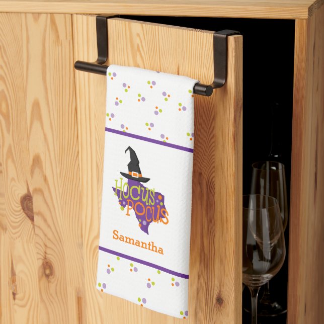 Texas Hocus Pocus Halloween Geschirrtuch (Drittel gefaltet)