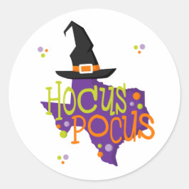 Texas Hocus Pocus Halloween Runder Aufkleber