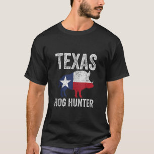 Texas Hog Hunter Feral Boar Jagd Texas Staat Fl T-Shirt