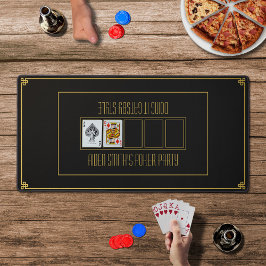 Texas Hold'em Black Gold Poker Table für klassisch Schreibtischunterlage