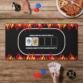Texas Hold'em Black Red Fire Poker Table Schreibtischunterlage