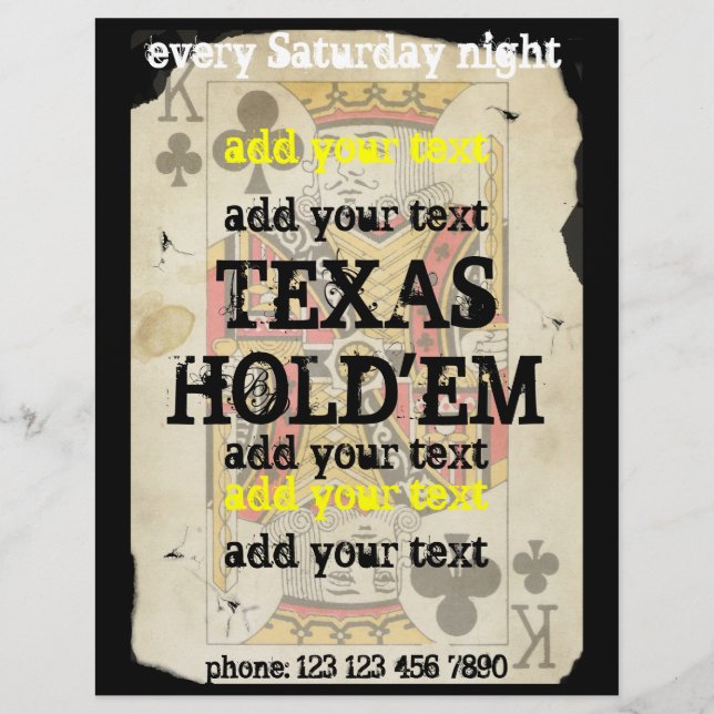 texas hold'em Flyer (Vorne)
