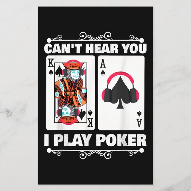 Texas Holdem Poker Cant Hören Sie, ich spiele Poke Flyer (Vorne)