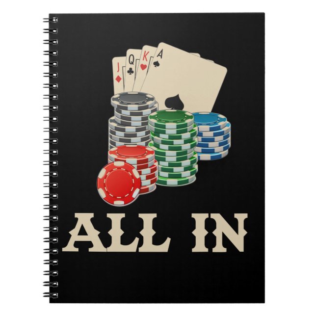 Texas Hold'Em Poker Player Casino Gambler Notizblock (Vorderseite)