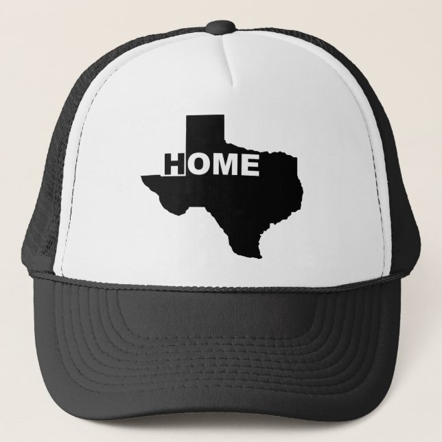 Texas Home Away From Home Hat Ball Cap Truckerkappe (Vorderseite)