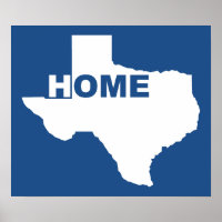 Texas Home Loin De La Maison Panneau Poster