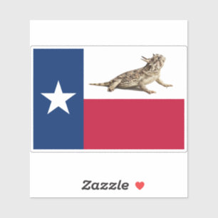 Texas Horned Toad Flag Aufkleber